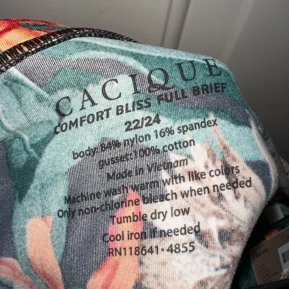 Cacique Floral Comfort Bliss Full Brief - Picture 4 of 5